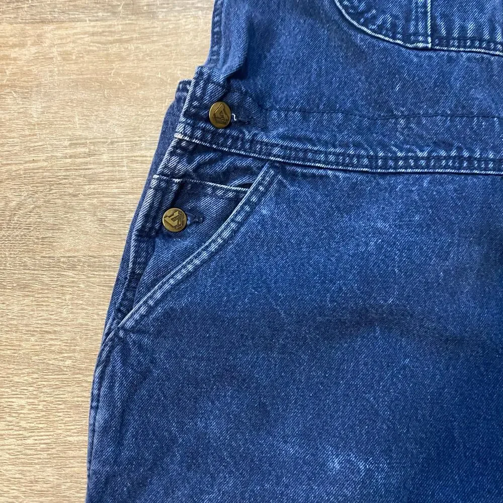 Vintage LA Gate Jeans Denim Overalls XL 32 Made in Taiwan 100% Cotton